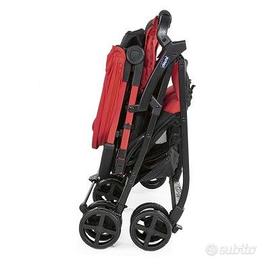 Passeggino gemellare rosso chicco