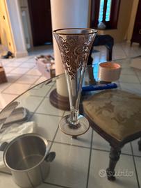 Servizio cristallo placcato oro Rigatti