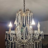 lampadario antico in cristallo 