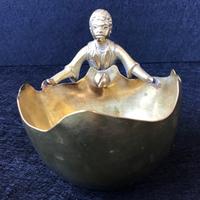 Porta anelli/bigliettini anni 50/60 ottone