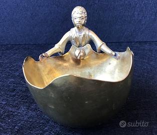 Porta anelli/bigliettini anni 50/60 ottone