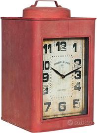 Orologio da Tavolo Rosso Vintage in Ferro | Spediz