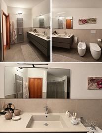 Lavabo incassato e mobile bagno