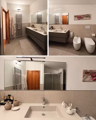 Lavabo incassato e mobile bagno