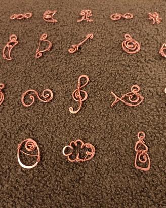 Ciondolini in rame assortiti e personalizzabili