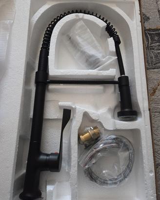Miscelatore monocomando lavello nero opaco con mol