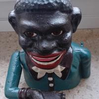 Raro salvadanaio in ghisa XX secolo 