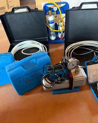Kit condizionatori completo, pompa vuoto, azoto