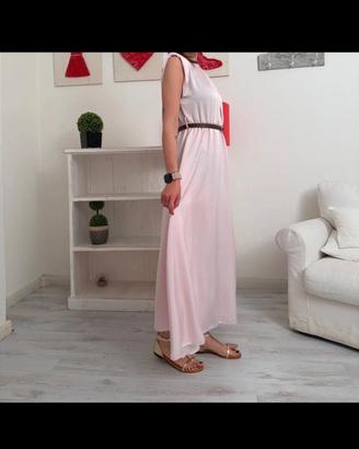 Abito lungo rosa raso Spritz Impression Dugoni