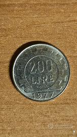 Moneta Lire 20 anno 1977 Rara