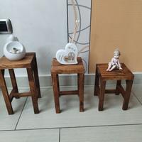 Alzatine in legno portaoggetti