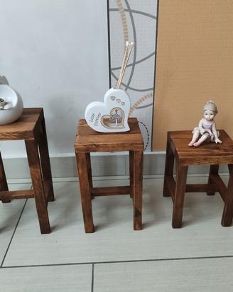 Alzatine in legno portaoggetti