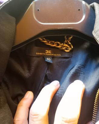 Elisabetta Franchi gilet smanicato bottoni oro