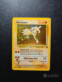 Hitmonlee Holo Exc+  Carte Pokemon Set Fossil