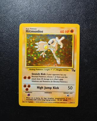 Hitmonlee Holo Exc+  Carte Pokemon Set Fossil