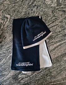 Cappello e Sciarpa Lamborghini Blu e Bianco