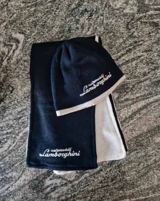 Cappello e Sciarpa Lamborghini Blu e Bianco