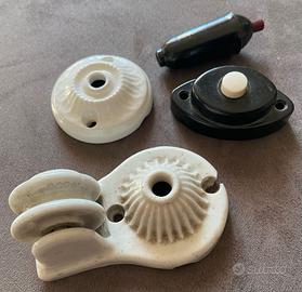 Antichi accessori elettrici bachelite/ceramica