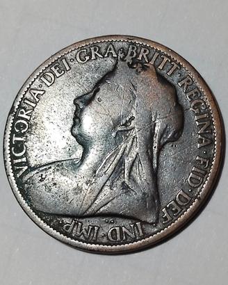Moneta da 1 Penny Regina Vittoria 