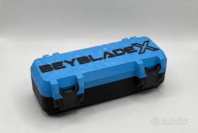 Deck Box Beyblade X azzurro/nero custodia con logo