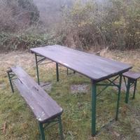 Set birreria da giardino tavolo e due panche 