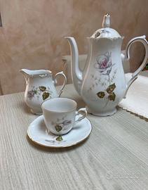 Set Caffetteria Porcellana Rose Oro
