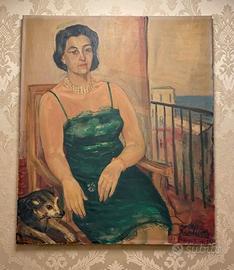 Tela dipinta ad olio 78x65cm Mario Cortiello 