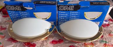 Coppia Applique CMI Vetro/Ottone E27 - NUOVE