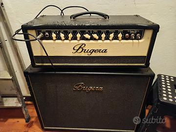 testata vintage con cassa amplificatore Bugera