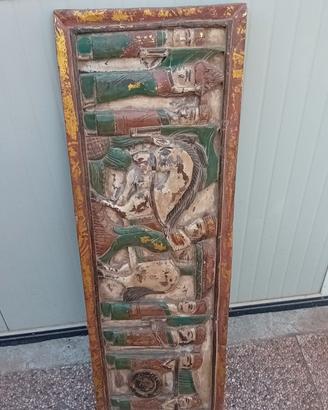 Quadro legno massicco sponda carretto siciliano 