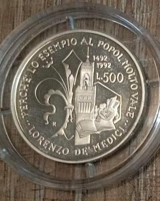 #2321 – 1 Moneta Argento L. MEDICI Rep. Italia