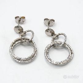 Orecchini in oro bianco 18 kt gold earrings A.901