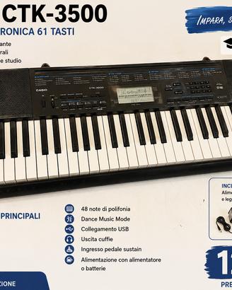 Casio CTK-3500 – Tastiera elettronica 61 tasti