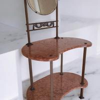 Toeletta vintage con specchiera, anni '40/'50