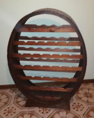 Cantinetta porta vini a forma di botte