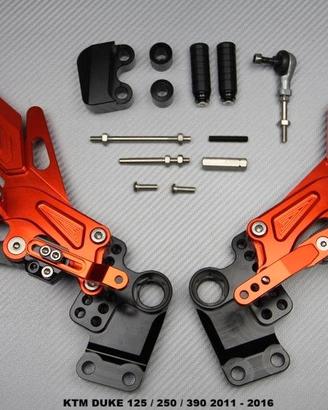 Pedane arretrate KTM DUKE 125 200 390 2011 - 2016