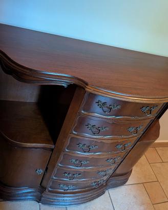 Mobile ingresso in massello legno noce " Vintage"