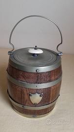 Biscottiera inglese legno e ottone anni "50/60