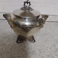 Zuccheriera lavorata argento 800