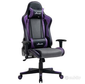 Sedia Gaming Nera e Viola NUOVA