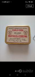 scatola latta vintage Carlo erba