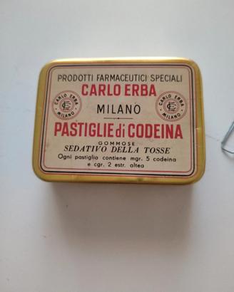 scatola latta vintage Carlo erba