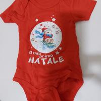 body neonato  / a rosso natale