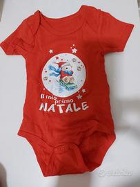 body neonato  / a rosso natale
