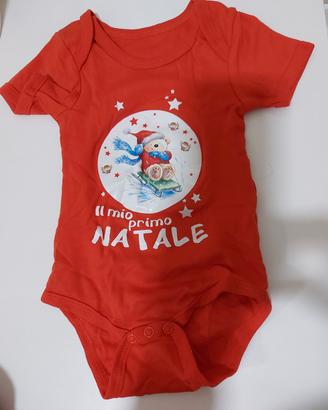 body neonato  / a rosso natale