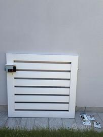 Cancello pedonale ferro zincato bianco 110×100