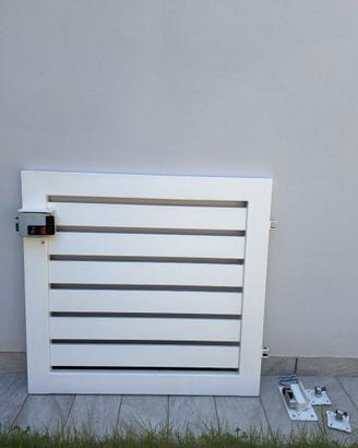 Cancello pedonale ferro zincato bianco 110×100