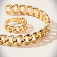 Set gioielli (bracciale e anello regolabili)