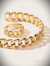 Set gioielli (bracciale e anello regolabili)