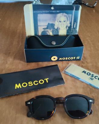 occhiali Moscot tartarugati lenti nere